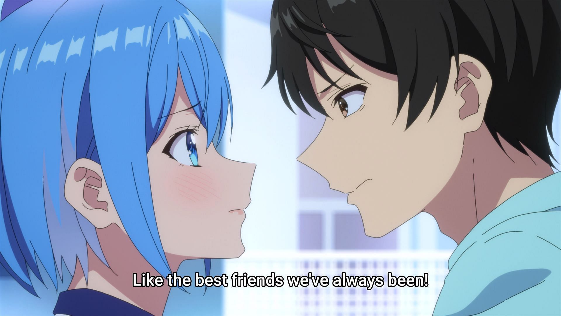 Yuu stops Himari from leaving (Image via J.C.Staff)